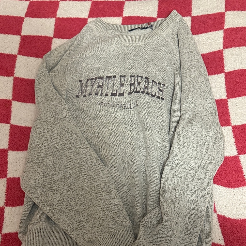 Gray Myrtle Beach Sweater